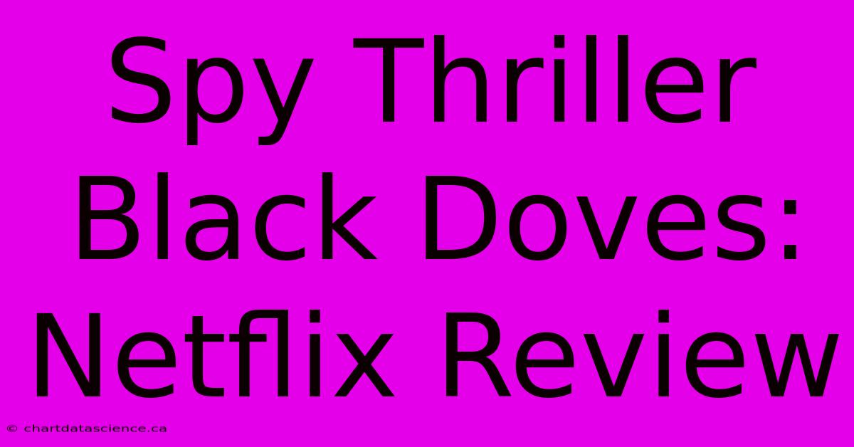 Spy Thriller Black Doves: Netflix Review