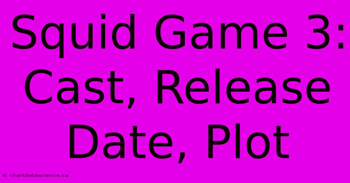 Squid Game 3: Cast, Release Date, Plot