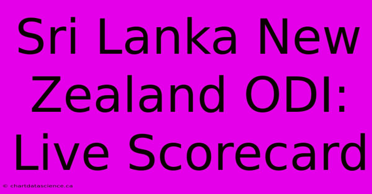 Sri Lanka New Zealand ODI: Live Scorecard