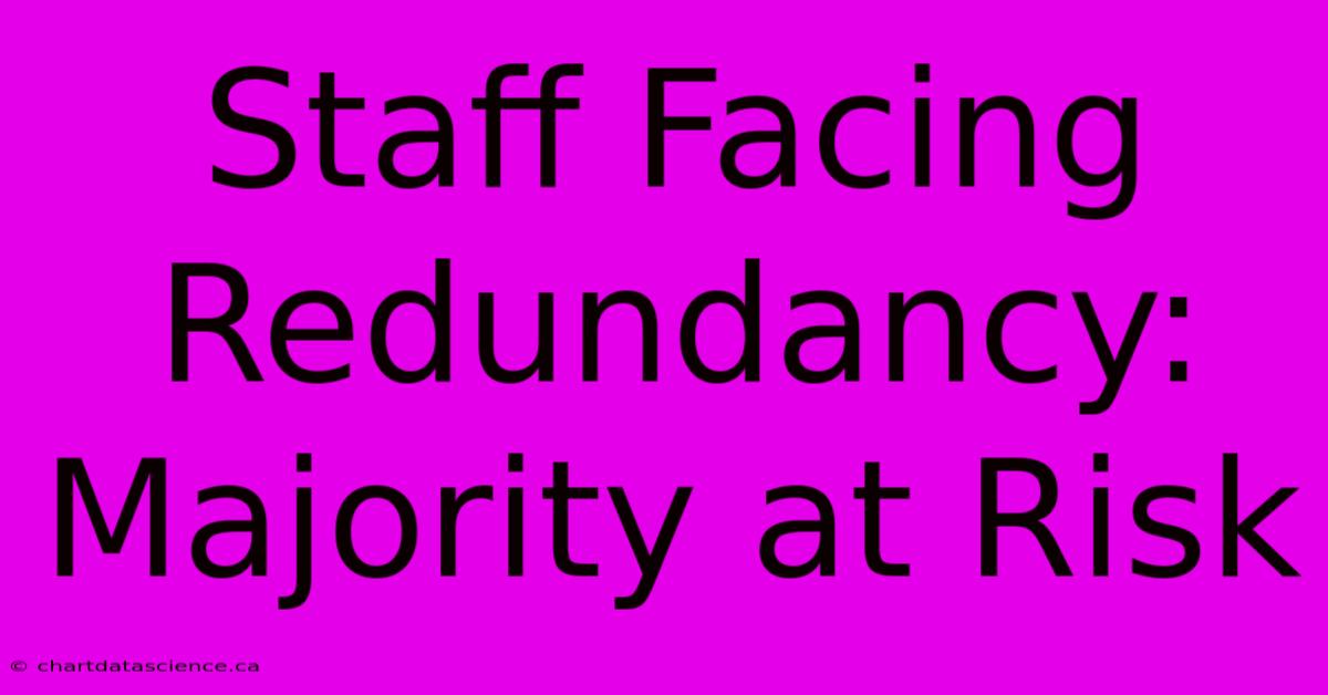 Staff Facing Redundancy: Majority At Risk