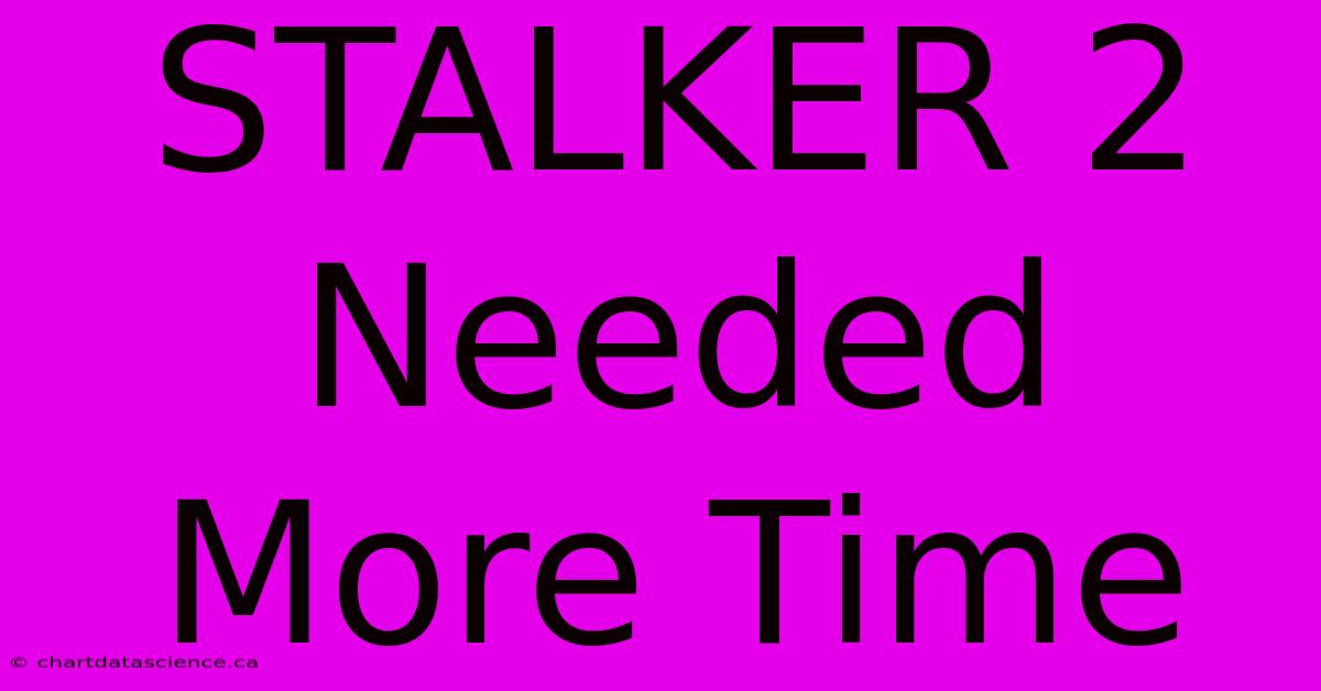 STALKER 2 Needed More Time