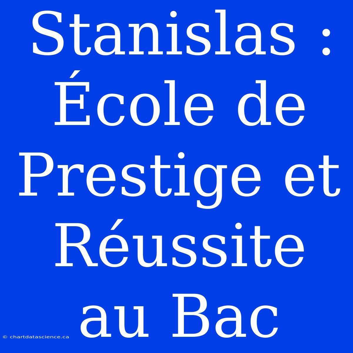 Stanislas : École De Prestige Et Réussite Au Bac