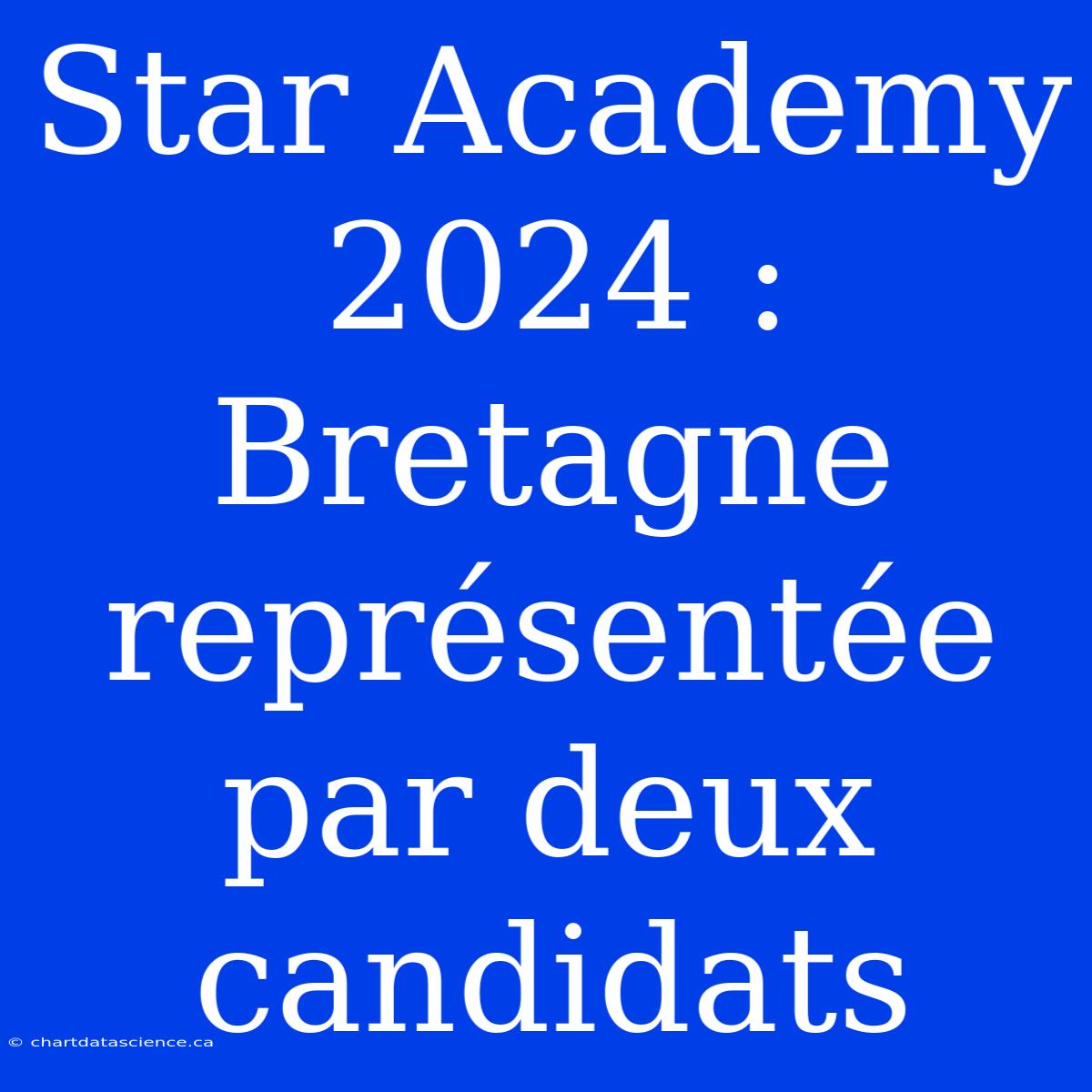 Star Academy 2024 : Bretagne Représentée Par Deux Candidats