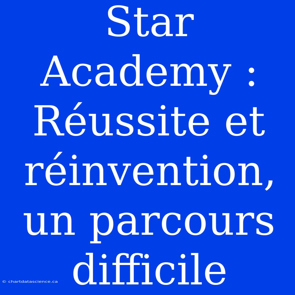 Star Academy : Réussite Et Réinvention, Un Parcours Difficile