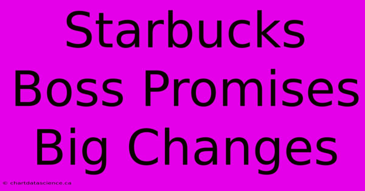 Starbucks Boss Promises Big Changes