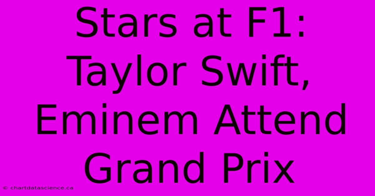 Stars At F1: Taylor Swift, Eminem Attend Grand Prix