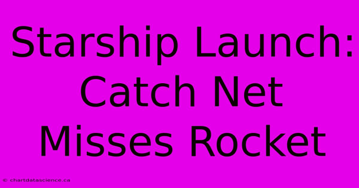 Starship Launch: Catch Net Misses Rocket