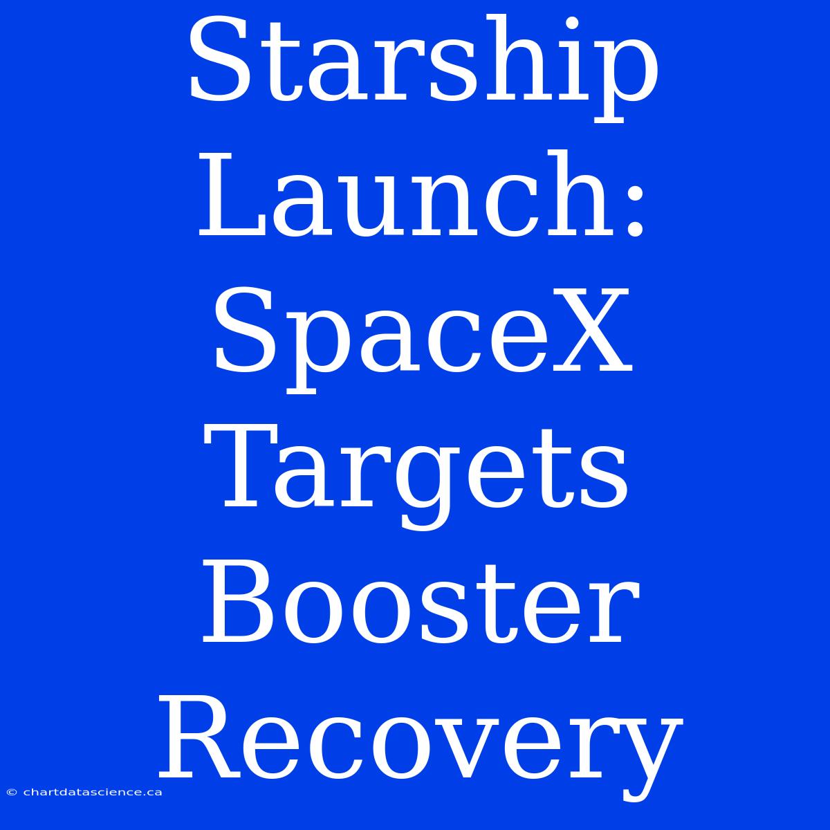 Starship Launch: SpaceX Targets Booster Recovery