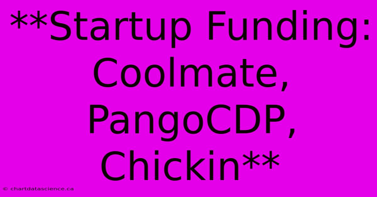 **Startup Funding: Coolmate, PangoCDP, Chickin**