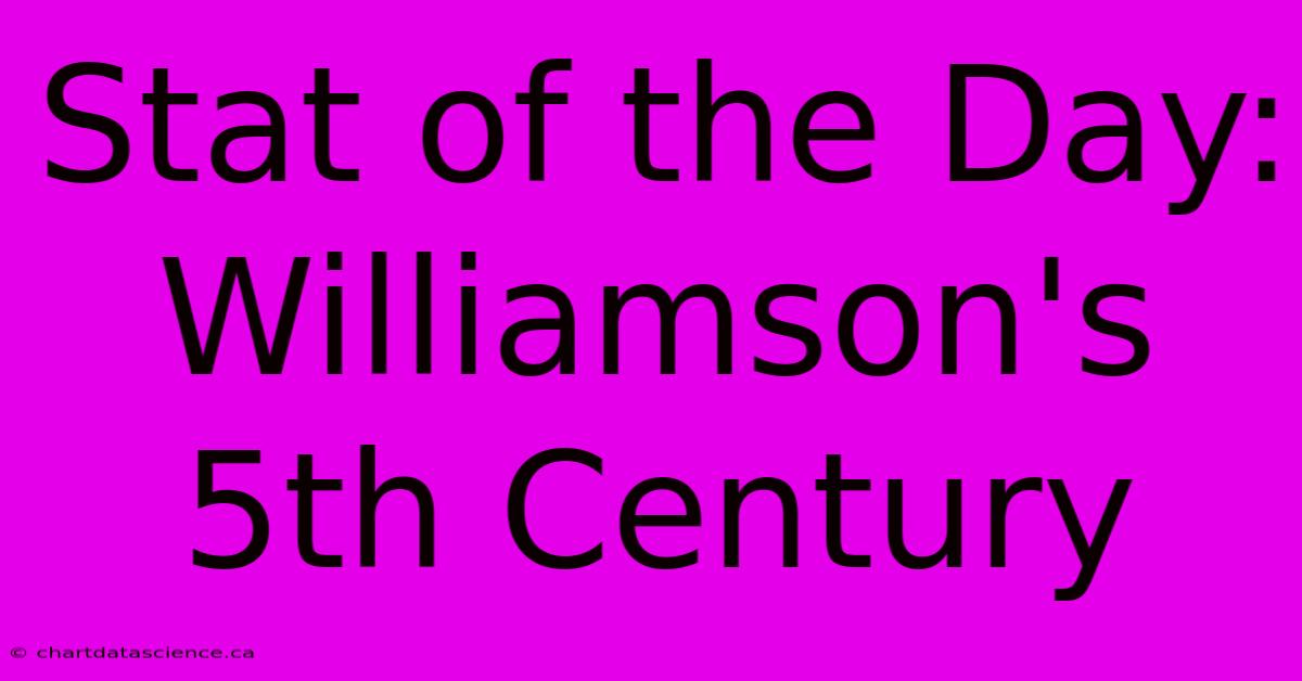 Stat Of The Day: Williamson's 5th Century