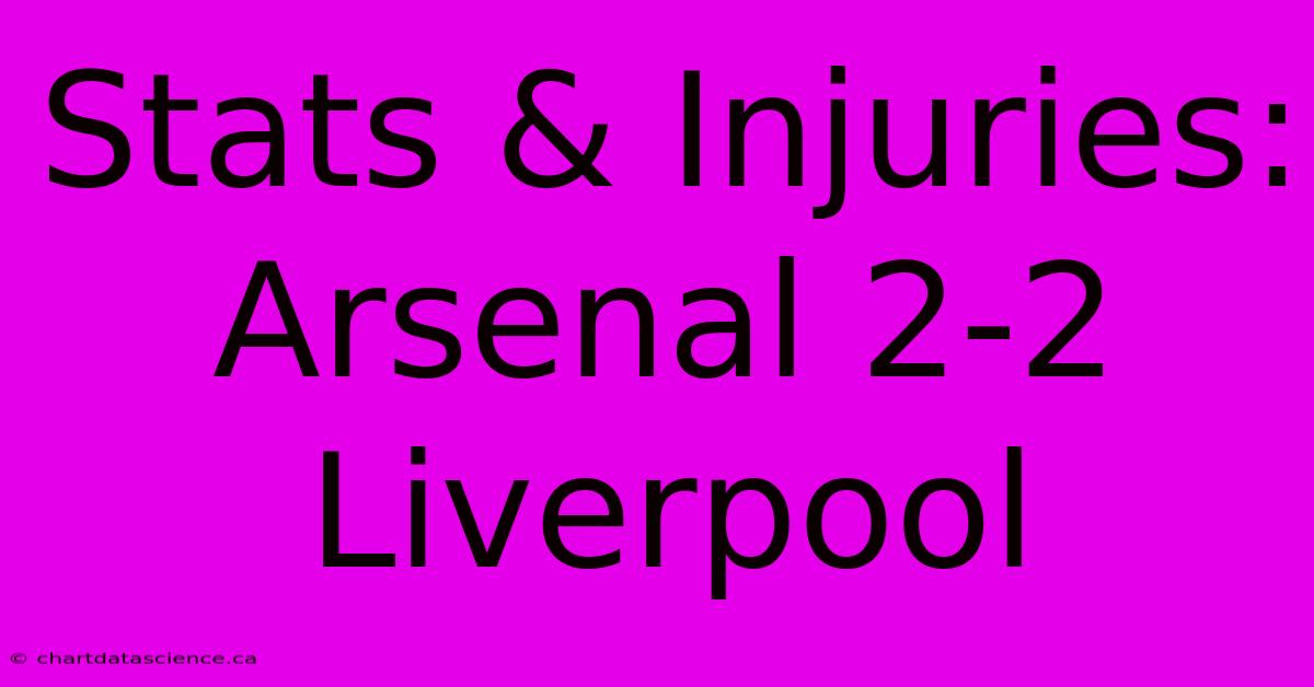 Stats & Injuries: Arsenal 2-2 Liverpool