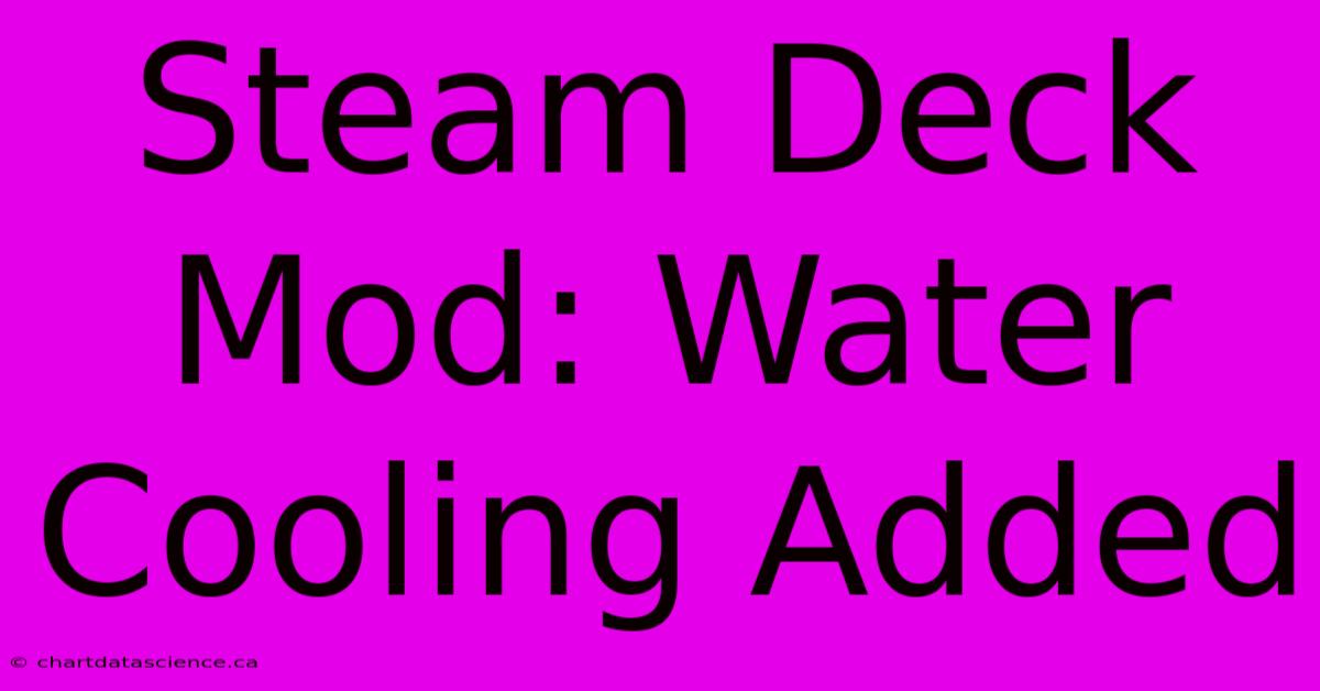 Steam Deck Mod: Water Cooling Added