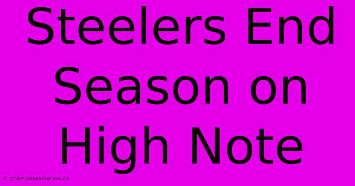 Steelers End Season On High Note