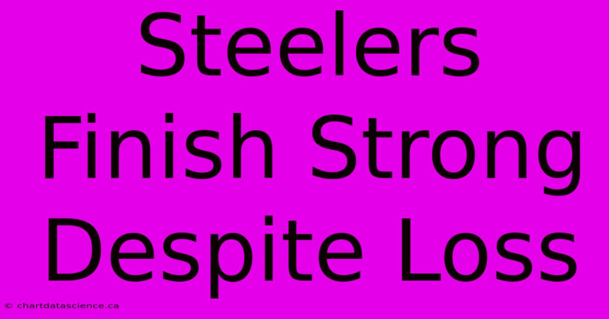 Steelers Finish Strong Despite Loss