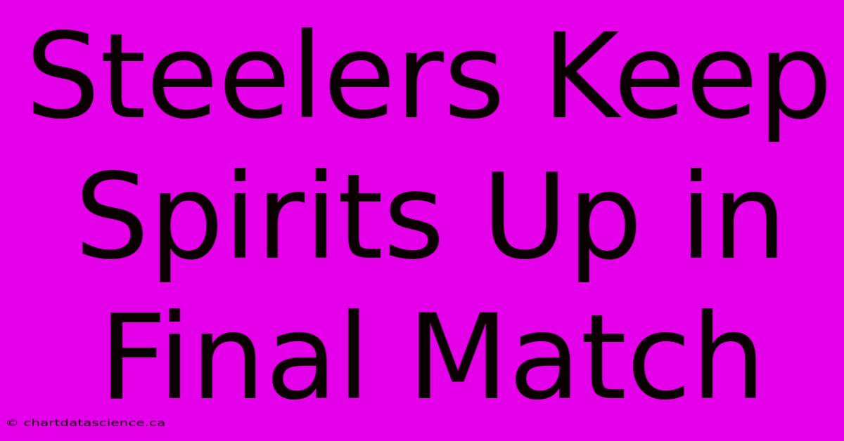 Steelers Keep Spirits Up In Final Match 