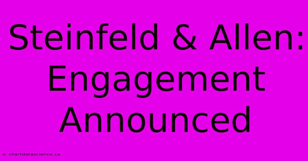 Steinfeld & Allen: Engagement Announced