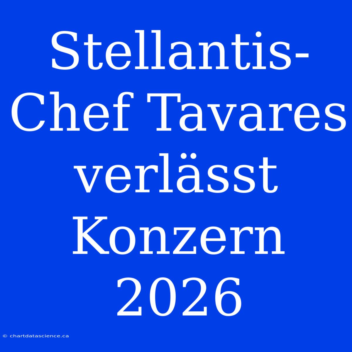 Stellantis-Chef Tavares Verlässt Konzern 2026