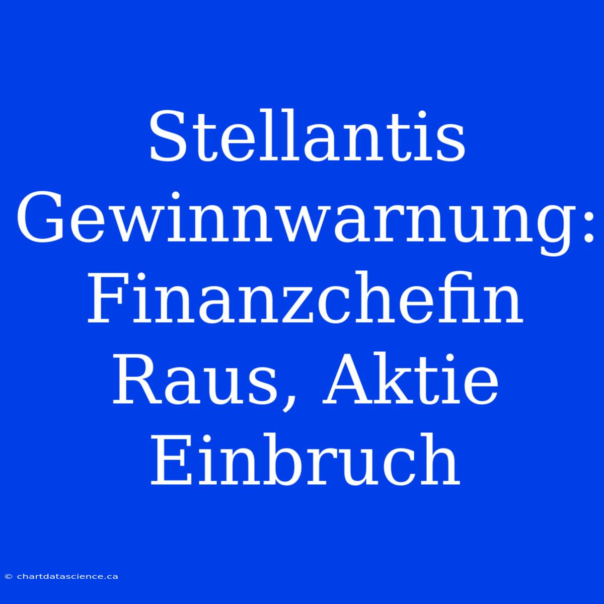 Stellantis Gewinnwarnung: Finanzchefin Raus, Aktie Einbruch