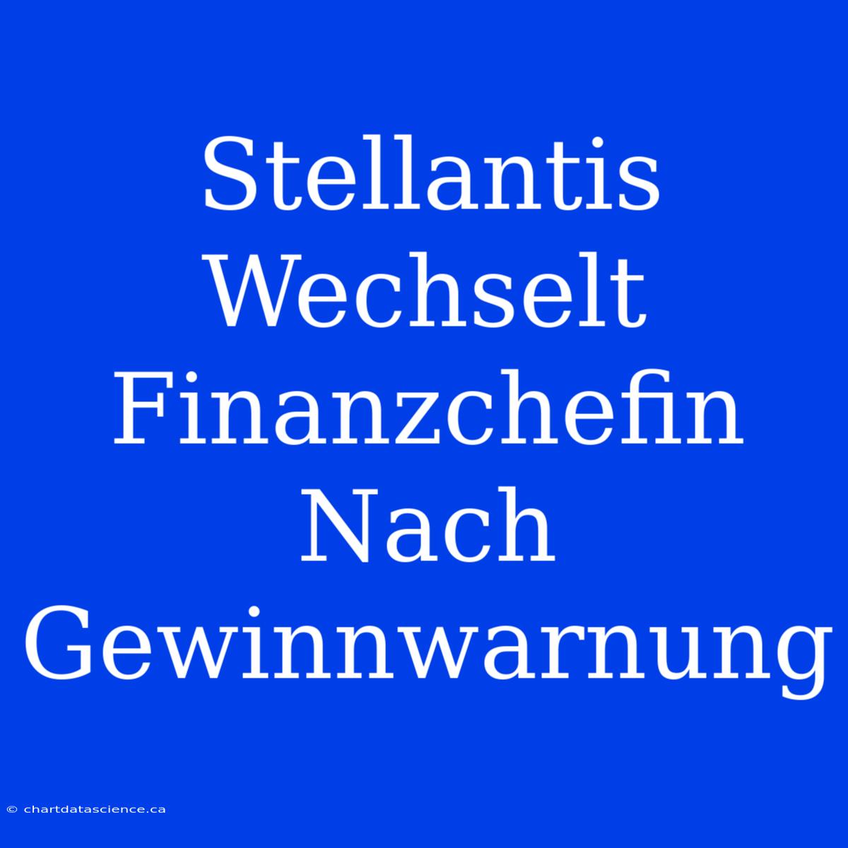 Stellantis Wechselt Finanzchefin Nach Gewinnwarnung