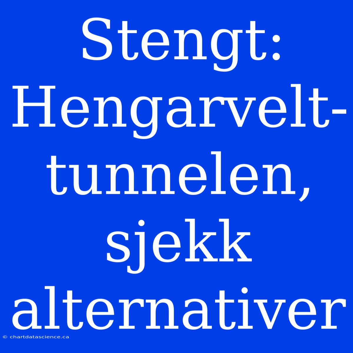 Stengt: Hengarvelt-tunnelen, Sjekk Alternativer