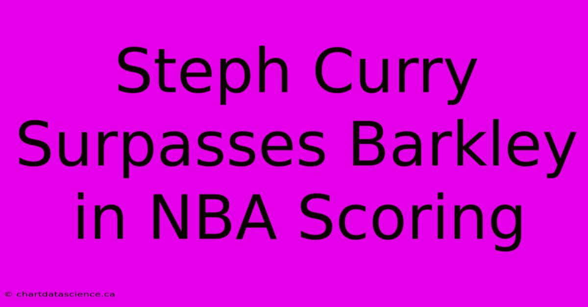 Steph Curry Surpasses Barkley In NBA Scoring