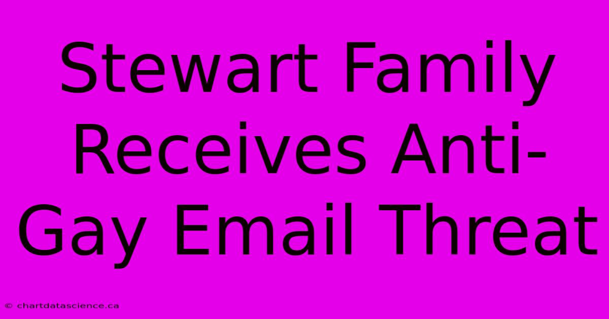 Stewart Family Receives Anti-Gay Email Threat