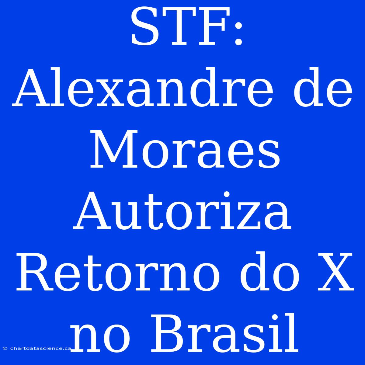 STF: Alexandre De Moraes Autoriza Retorno Do X No Brasil