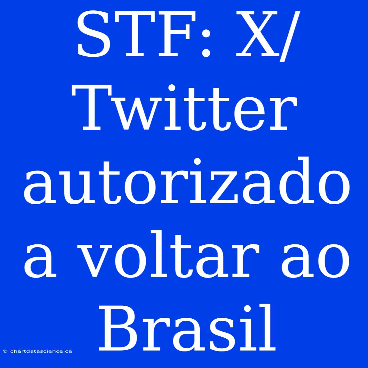 STF: X/Twitter Autorizado A Voltar Ao Brasil