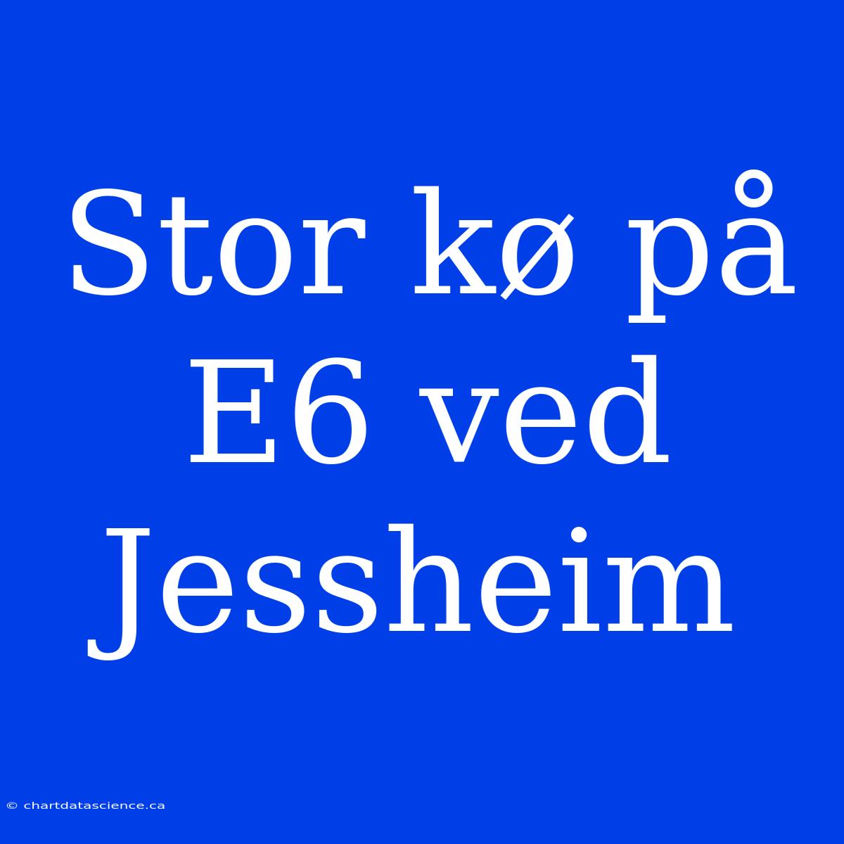 Stor Kø På E6 Ved Jessheim