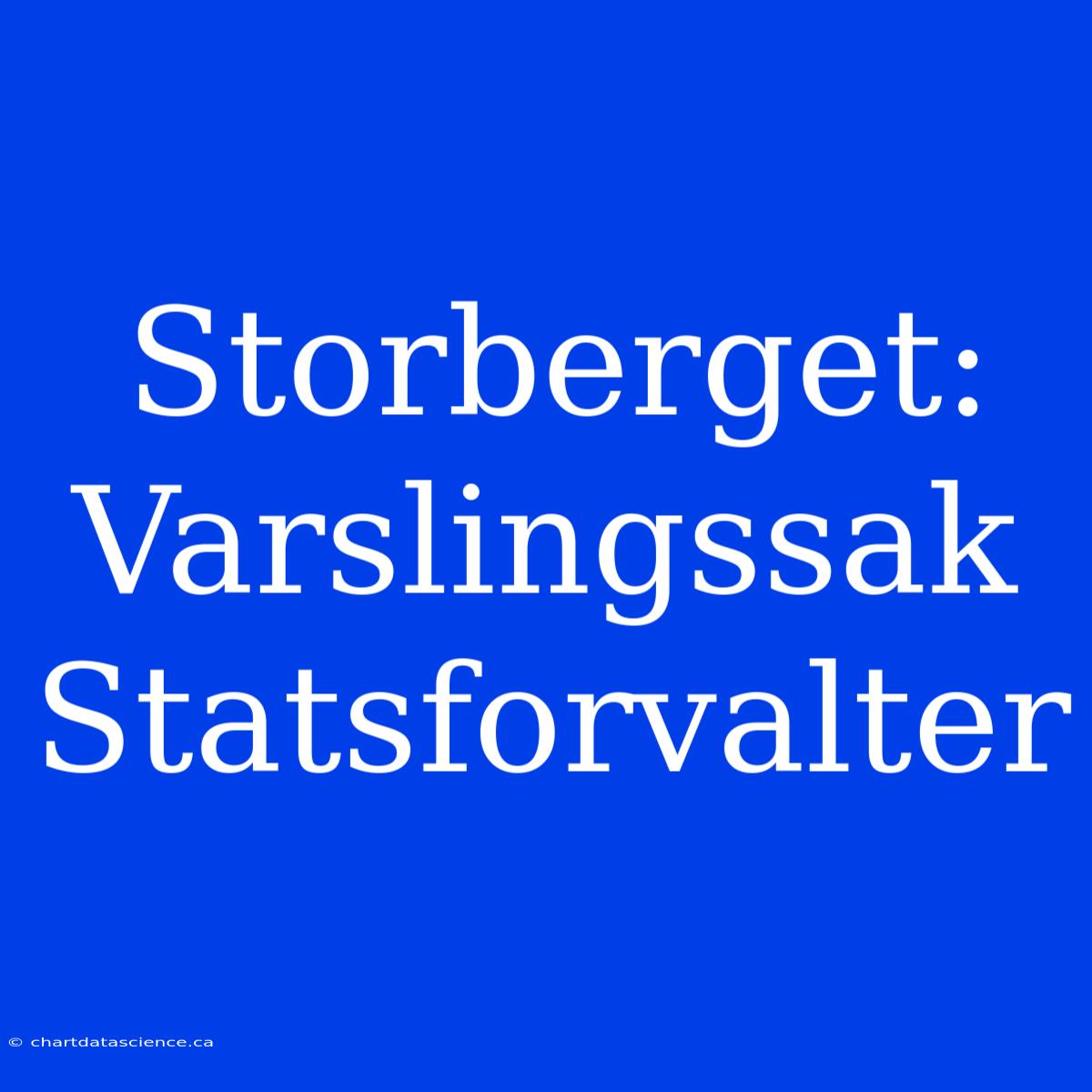 Storberget: Varslingssak Statsforvalter