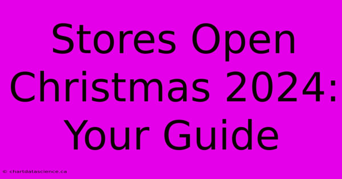 Stores Open Christmas 2024: Your Guide