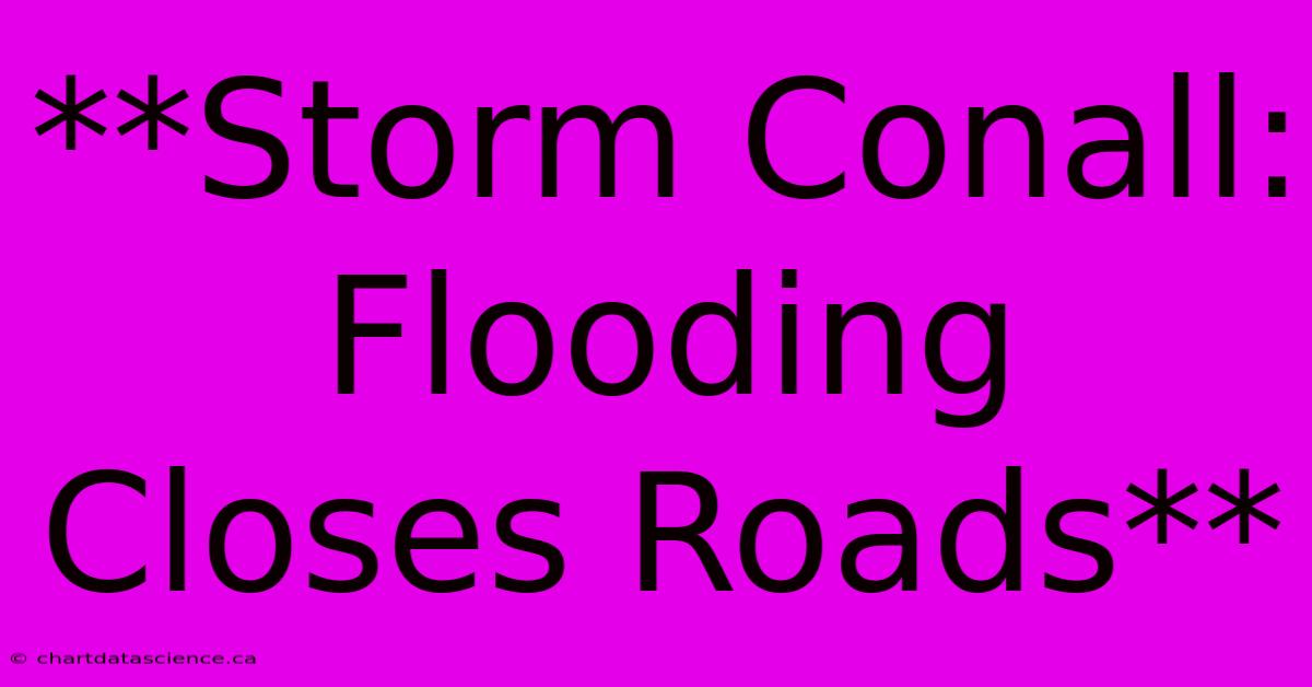 **Storm Conall: Flooding Closes Roads**