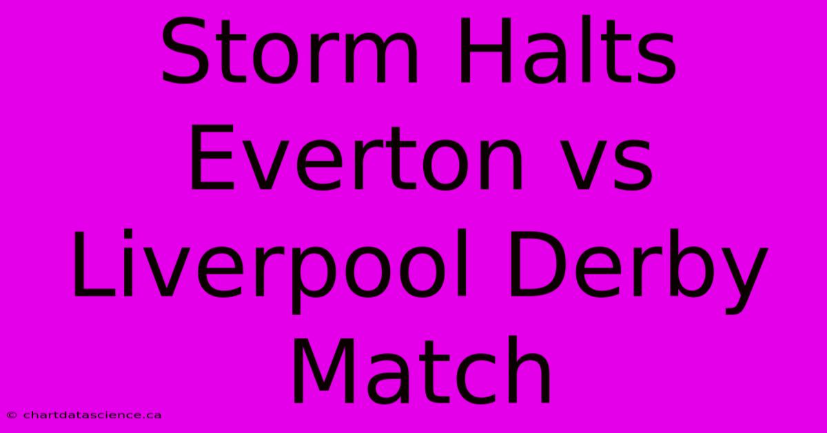 Storm Halts Everton Vs Liverpool Derby Match