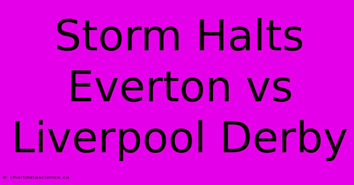 Storm Halts Everton Vs Liverpool Derby