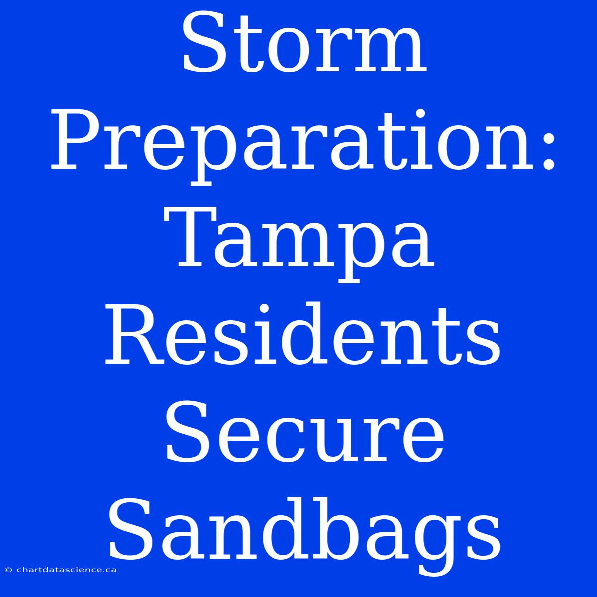 Storm Preparation: Tampa Residents Secure Sandbags