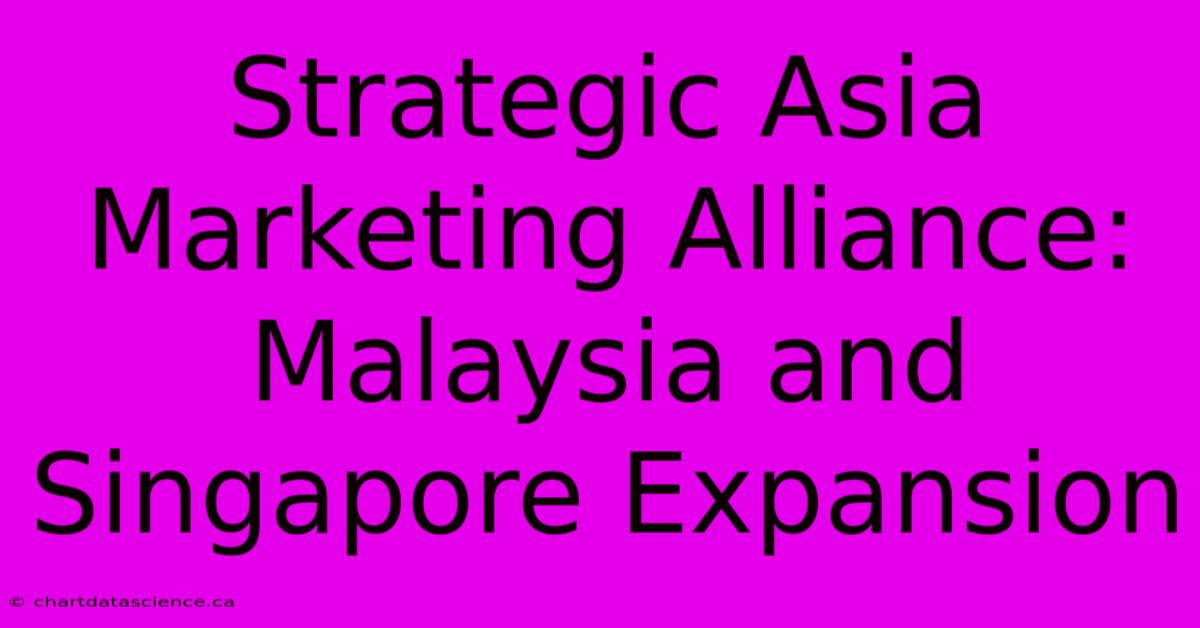 Strategic Asia Marketing Alliance: Malaysia And Singapore Expansion