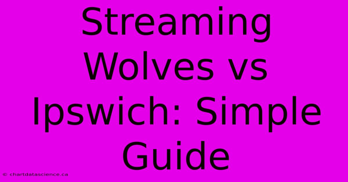 Streaming Wolves Vs Ipswich: Simple Guide