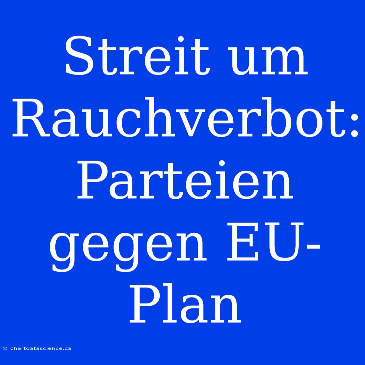 Streit Um Rauchverbot: Parteien Gegen EU-Plan