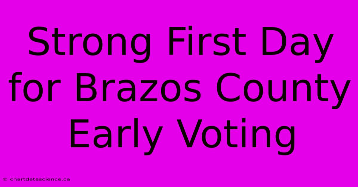 Strong First Day For Brazos County Early Voting 