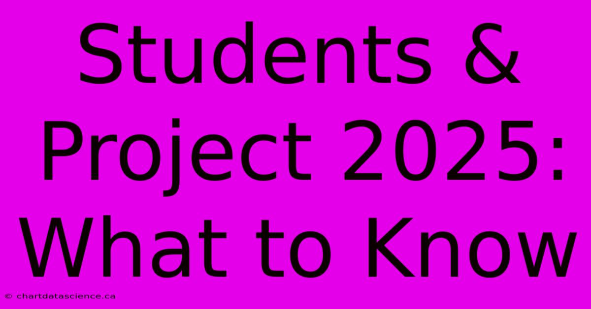 Students & Project 2025: What To Know