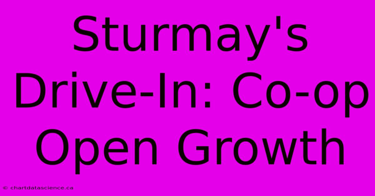 Sturmay's Drive-In: Co-op Open Growth