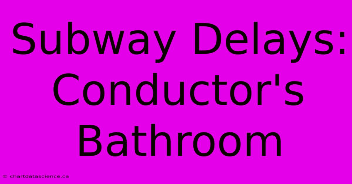 Subway Delays: Conductor's Bathroom