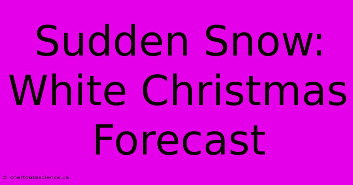 Sudden Snow: White Christmas Forecast