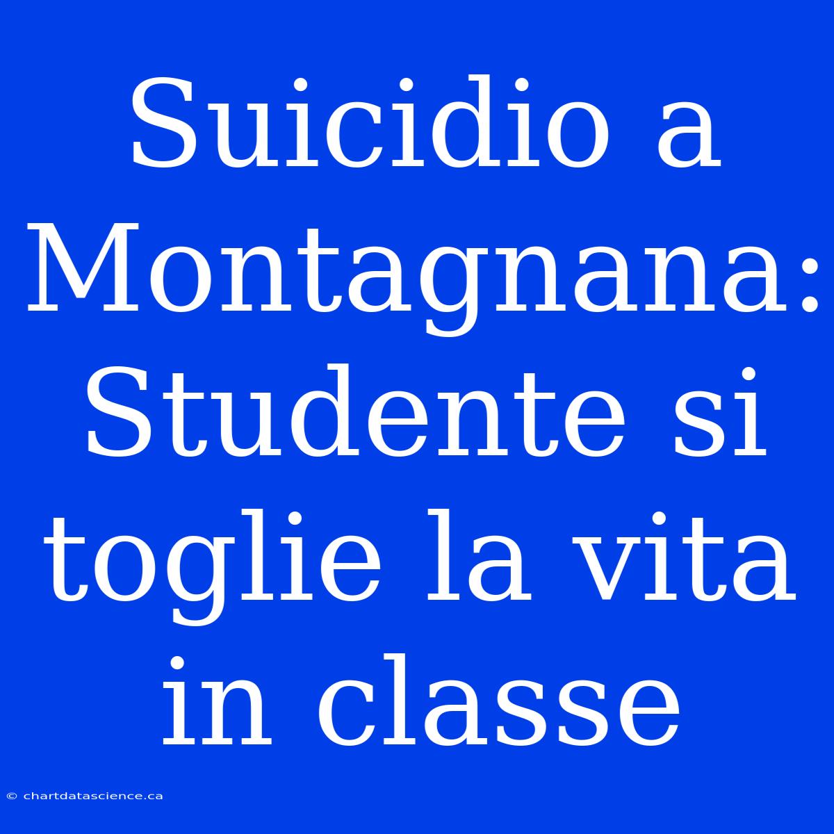 Suicidio A Montagnana: Studente Si Toglie La Vita In Classe