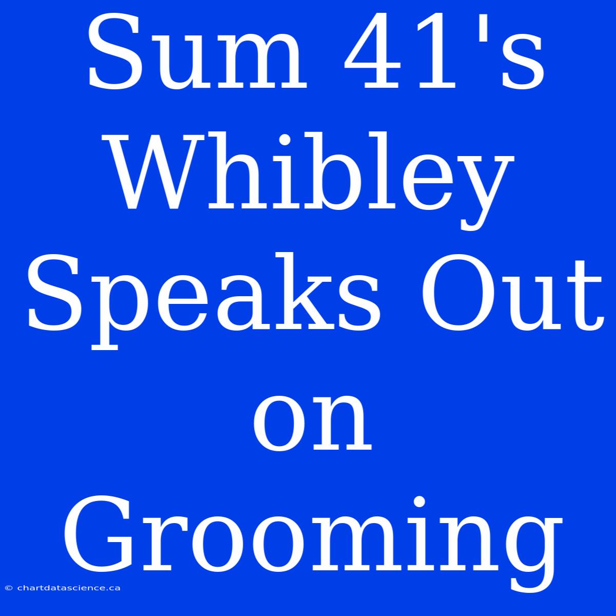 Sum 41's Whibley Speaks Out On Grooming