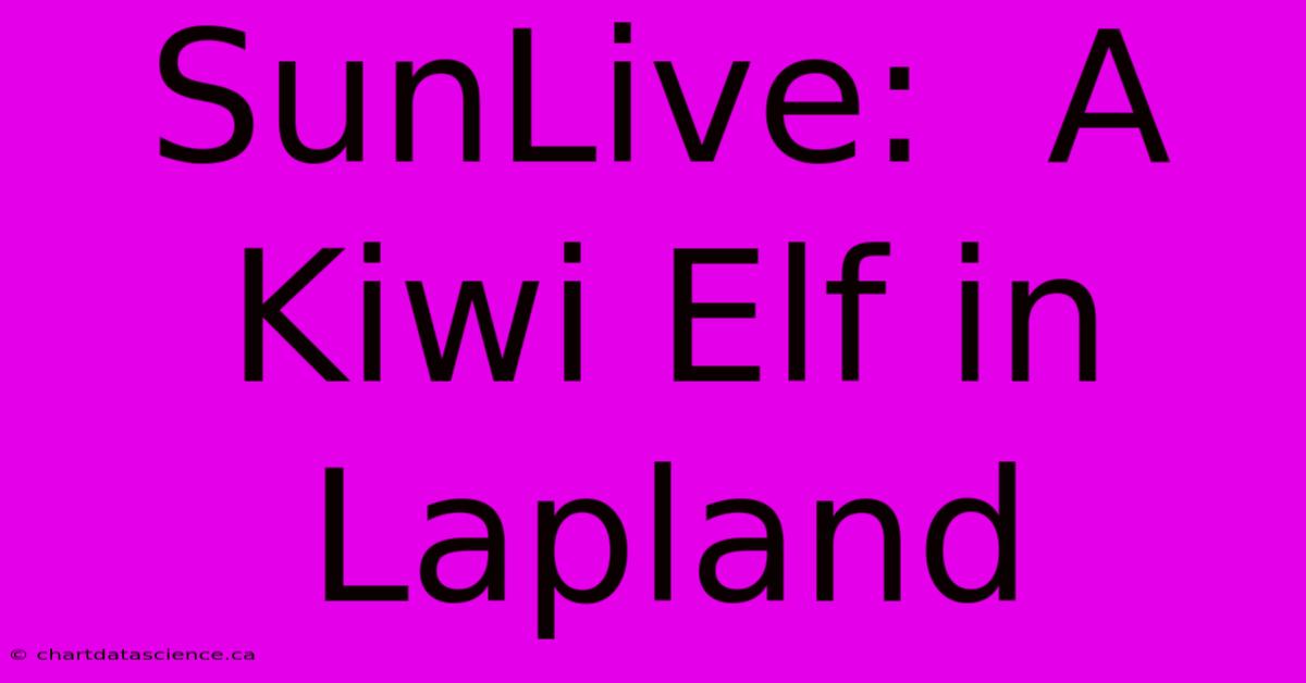 SunLive:  A Kiwi Elf In Lapland