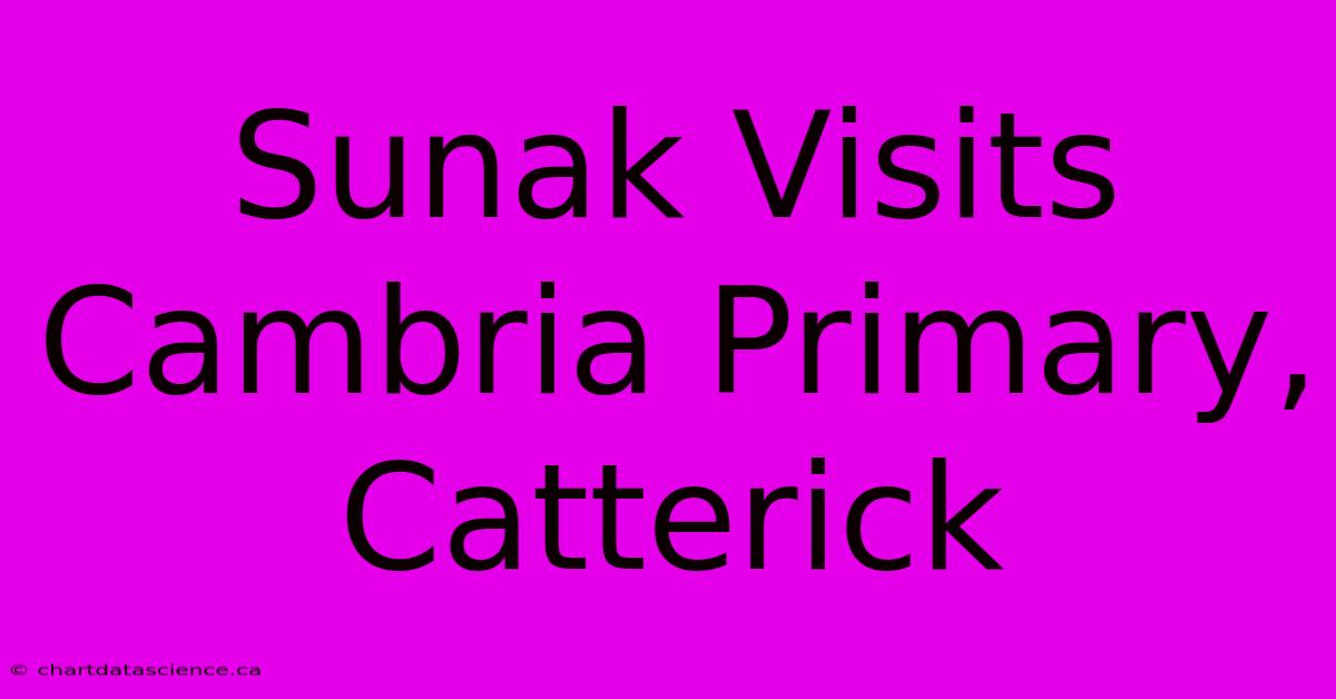 Sunak Visits Cambria Primary, Catterick