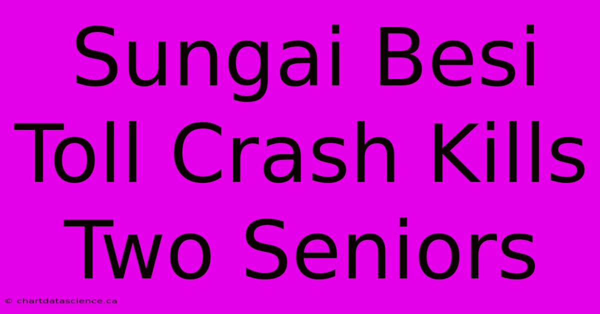 Sungai Besi Toll Crash Kills Two Seniors