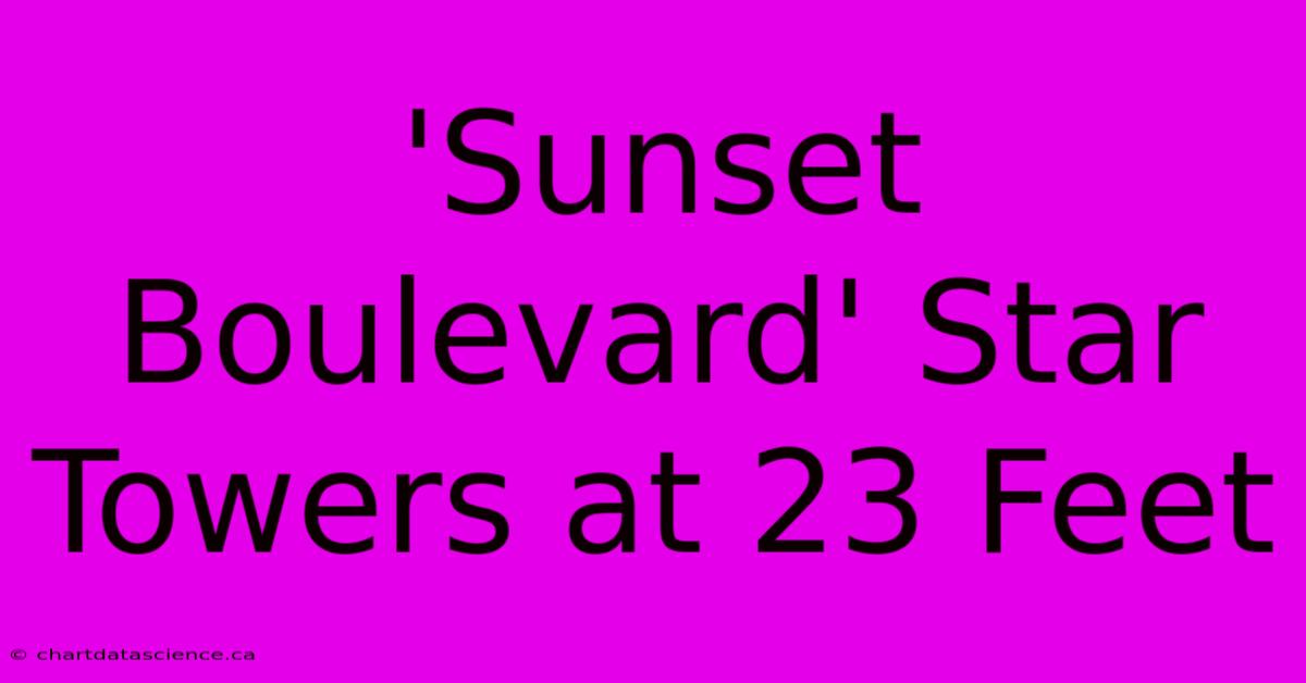 'Sunset Boulevard' Star Towers At 23 Feet