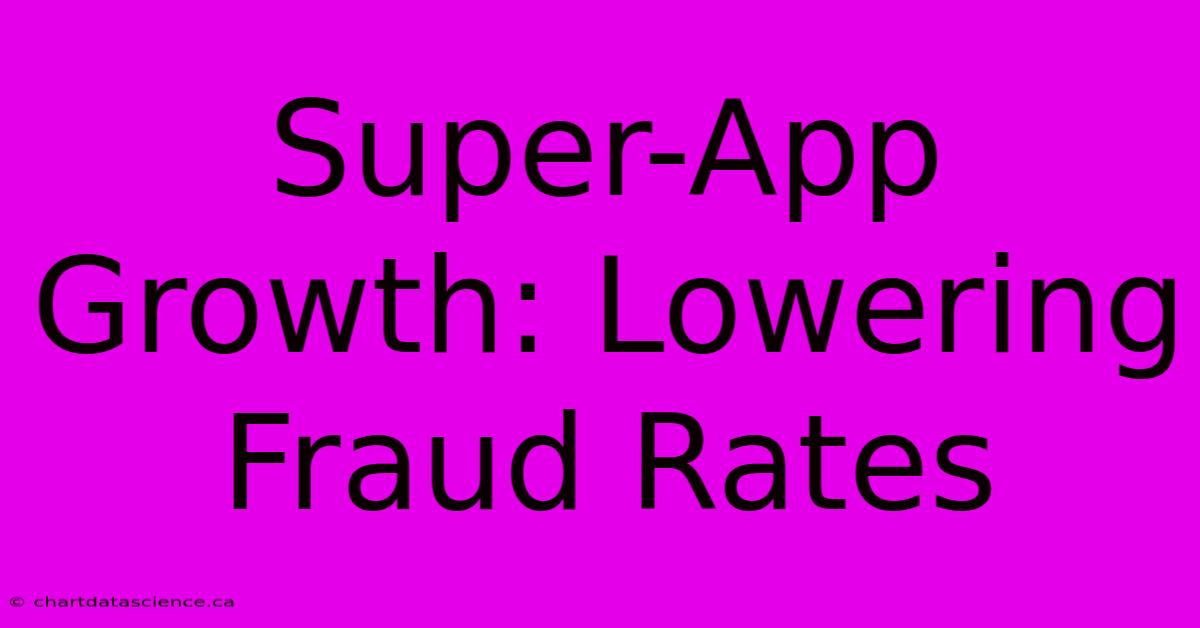 Super-App Growth: Lowering Fraud Rates